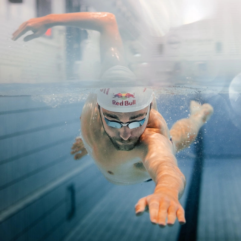 white blue silver goggles