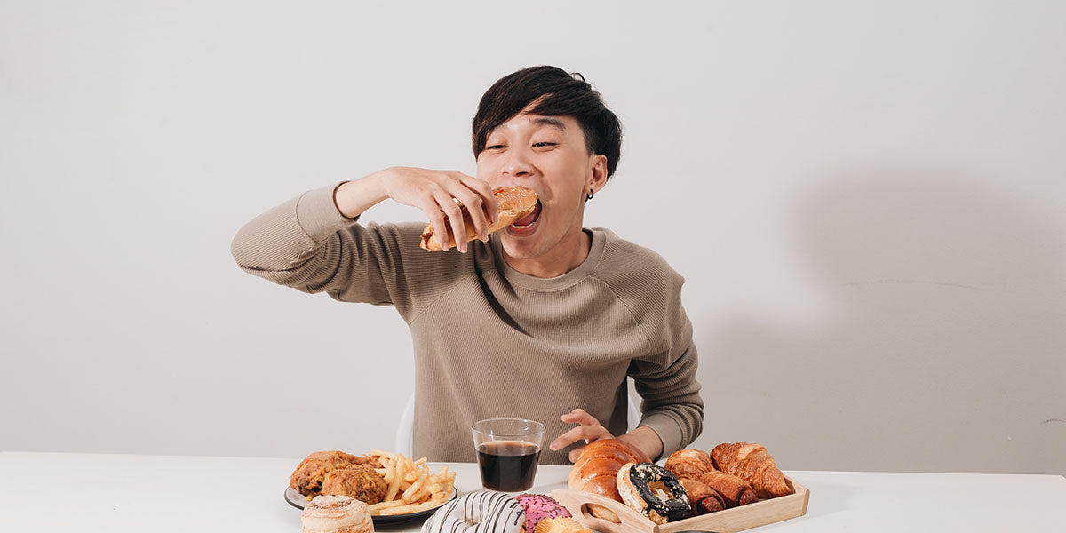 Person eating food