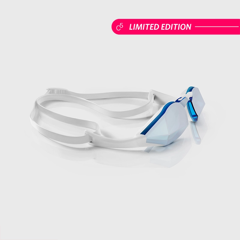 limited edition white blue silver goggles