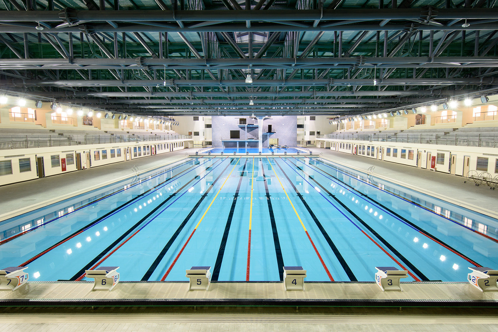 An olympic swimming pool