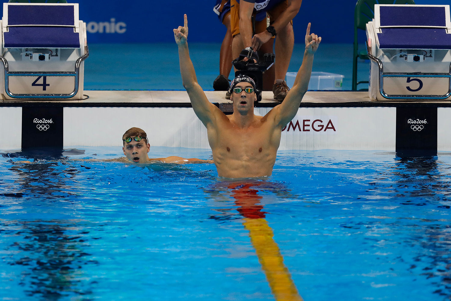 Michael Phelps in action