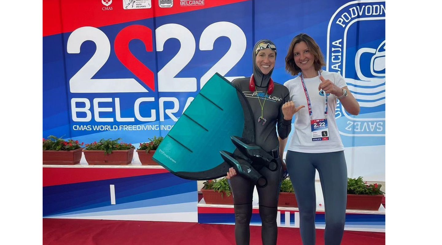 Katie at World Competition In Belgrade, Serbia wearing TheMagic5 Goggles