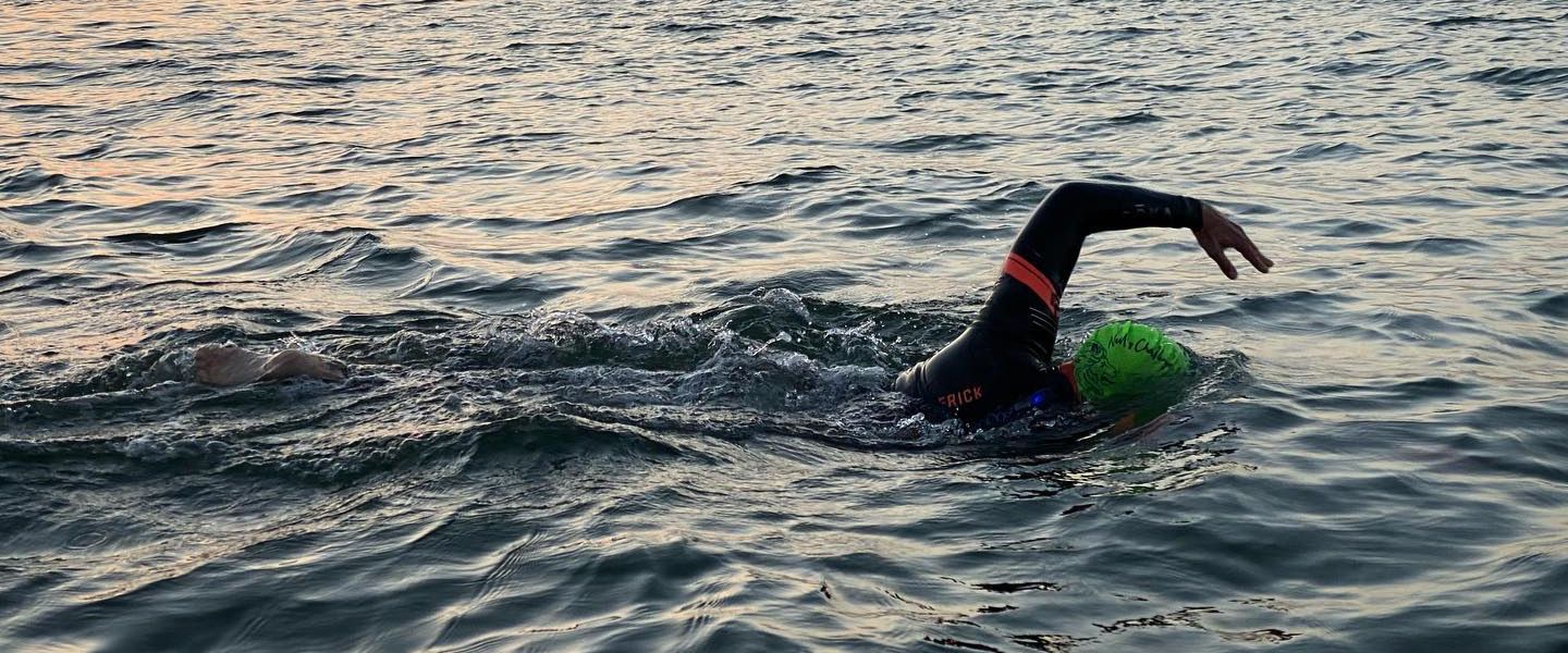 Neil swimming freestyle