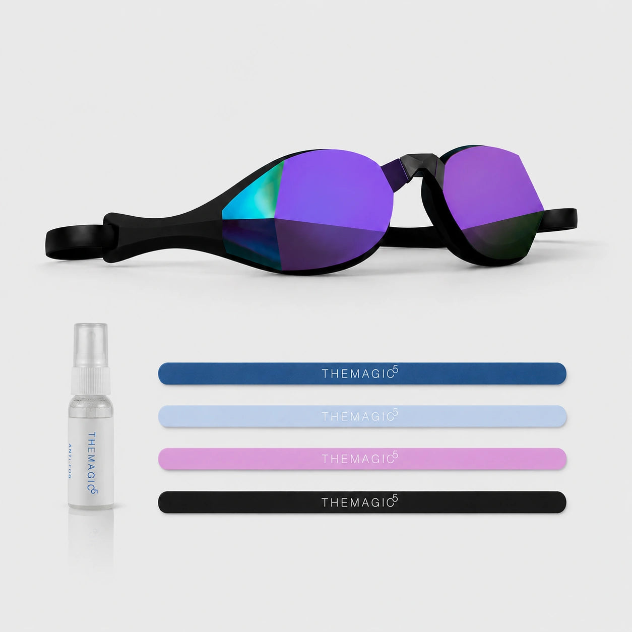 new purple goggles bundle with straps and ani-fog